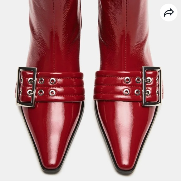 Steve Madden Axton Red Patent Boots – Size 9 (NWOT) - Picture 4 of 7